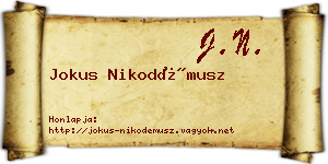 Jokus Nikodémusz névjegykártya